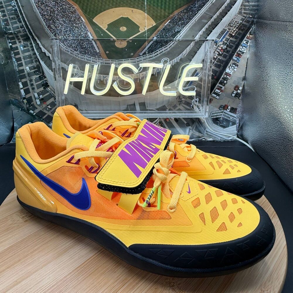 Nike Zoom Rotational 6 Track and field Citron Pulse Indigo Burst Men Sz 10.5 NEW